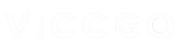 White modern text logo spelling 'VICCGO' on a transparent background